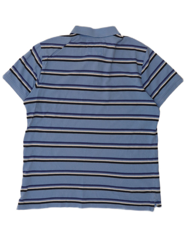 Crew Clothing Polo para hombre XL Algodón a rayas azules