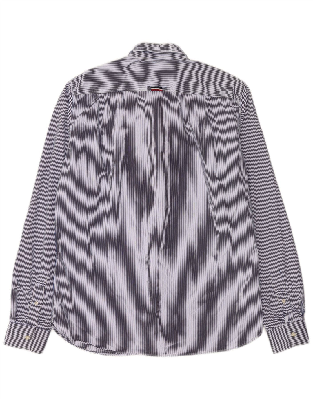 Camisa Superdry Hombre XL Algodón A Rayas Azules