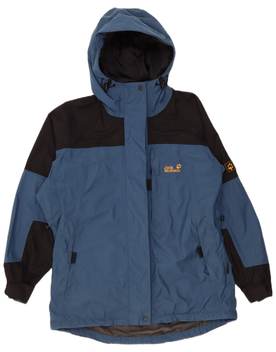 Jack Wolfskin Chaqueta cortavientos con capucha para mujer UK 12 Azul medio