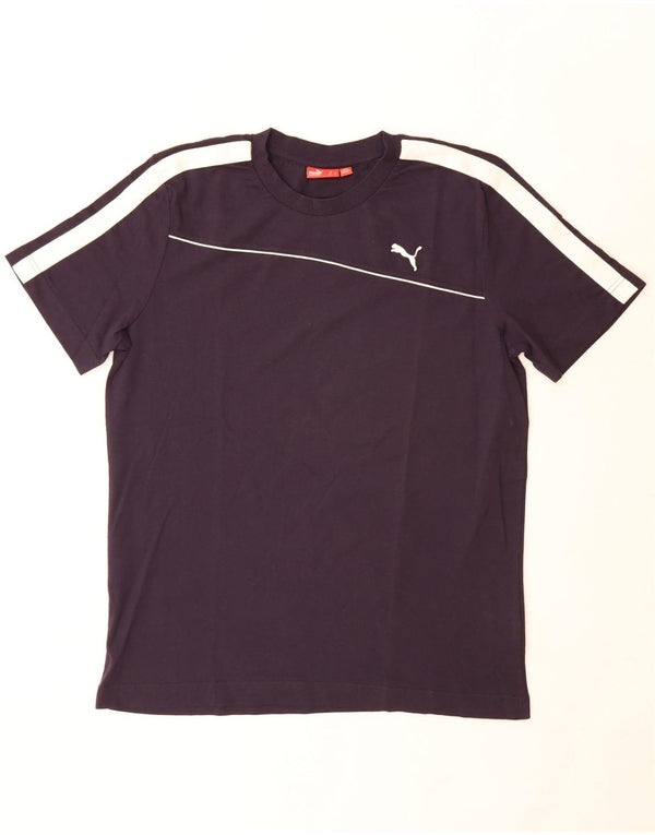 Puma Camiseta para hombre Top Large Azul marino Colorblock Algodón