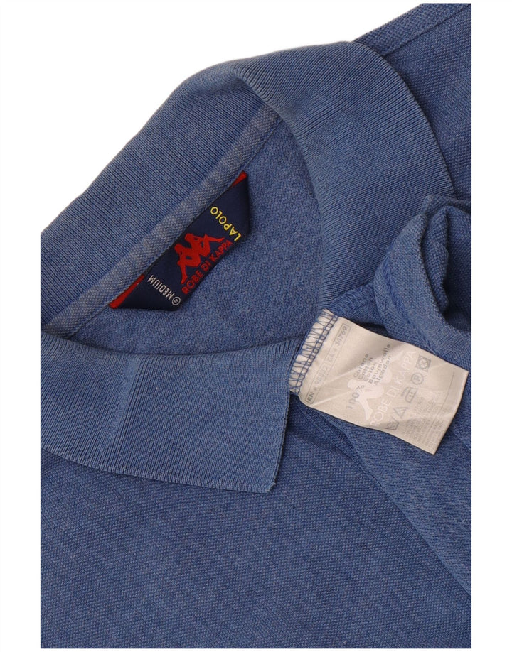 Polo Kappa Hombre Algodón Azul Medio