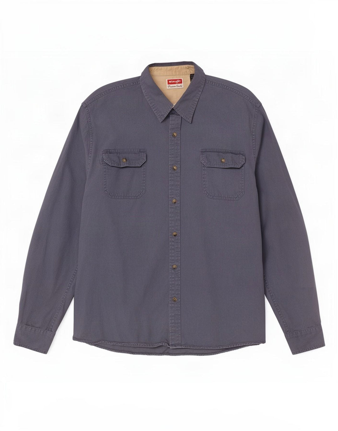 Camisa Wrangler Hombre 2XL Algodón Azul