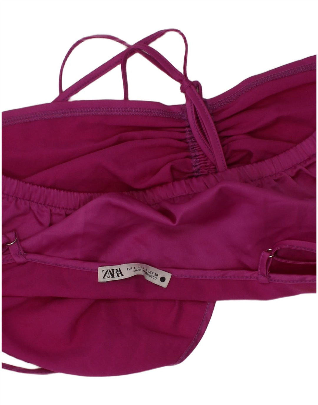 Zara Mujer Crop Top Small Morado Poliéster
