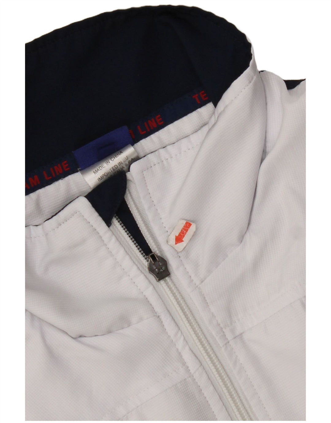 ASICS - Chaqueta de chándal para hombre, color blanco medio, poliéster con bloques de color