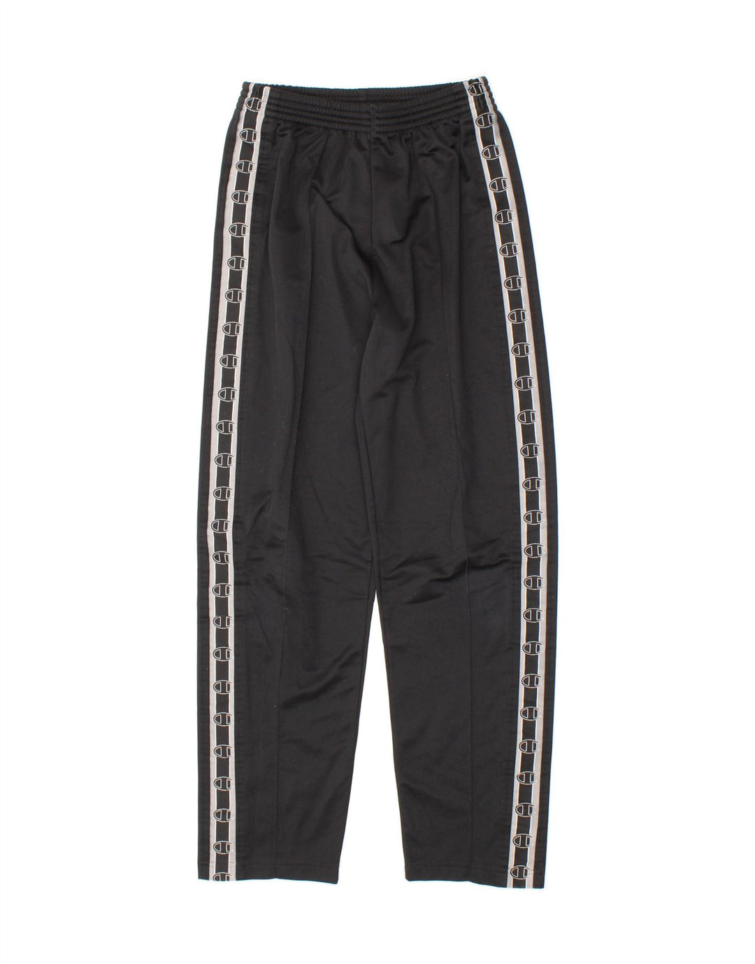 CHAMPION Mens Graphic Tracksuit Trousers Small Black Polyester Vintage Champion and Second-Hand Champion from Messina Hembry 
