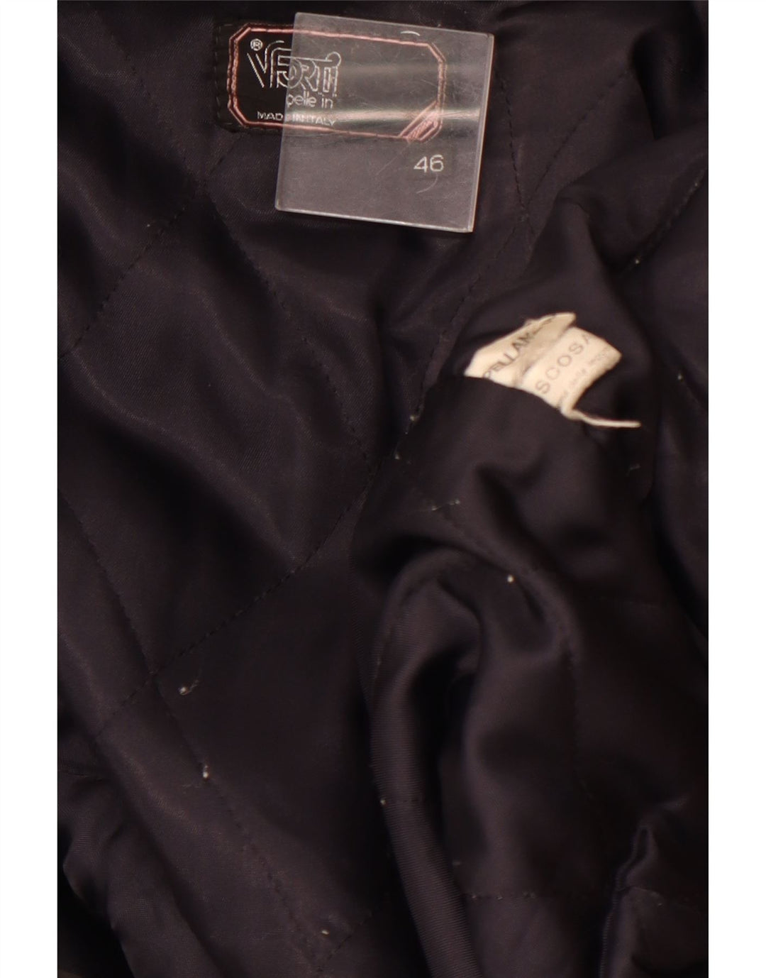 VITTORIO FORTI Chaqueta bomber para mujer IT 46 Large Viscosa azul marino