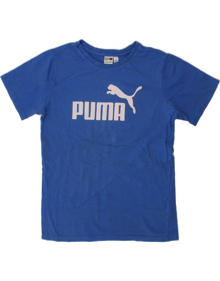 PUMA Boys Graphic T-Shirt Top 14-15 Years Large  Blue Vintage Puma and Second-Hand Puma from Messina Hembry 