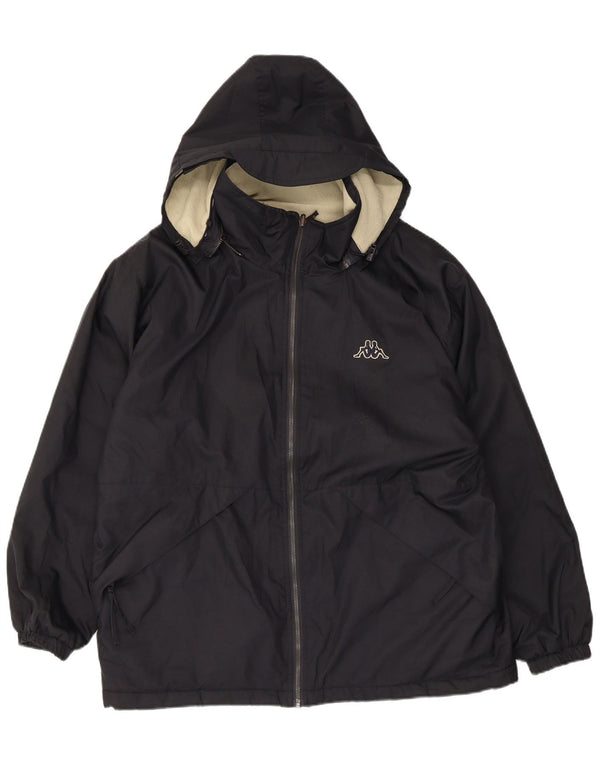 Kappa Chaqueta reversible con capucha para hombre UK 36 Small Poliéster negro