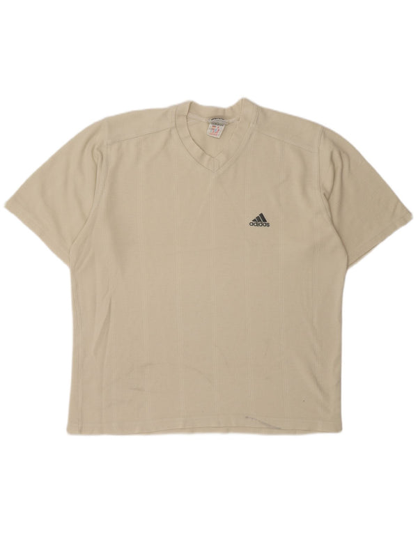 ADIDAS Camiseta Hombre Top UK 40/42 Medio Beige Algodón