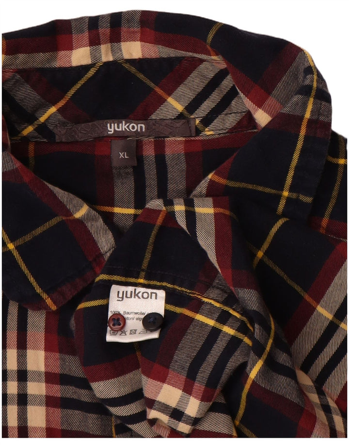 Yukon Camisa de franela para hombre XL Algodón a cuadros multicolor