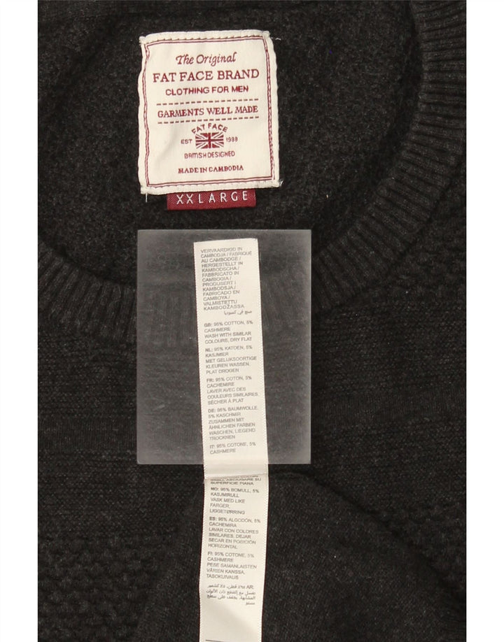 Suéter tipo jersey con cuello redondo para hombre de Fat Face 2XL Algodón gris