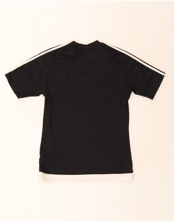 Adidas Hombre Climalite Camiseta Top Pequeño Negro Colorblock Poliéster