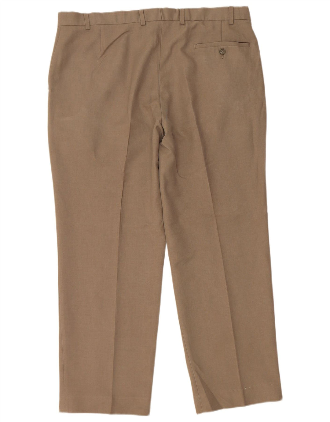 MARKS & SPENCER Pantalón de traje recto para hombre W38 L29 Poliéster beige
