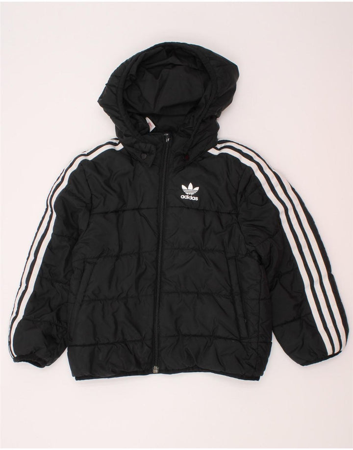 Adidas Chaqueta acolchada con capucha para niño 4-5 años Negro Poliéster