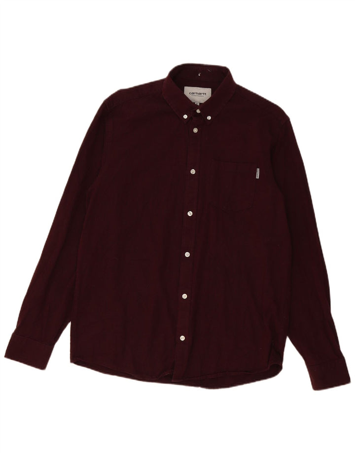 Camisa Carhartt Hombre Algodón Burdeos Medio