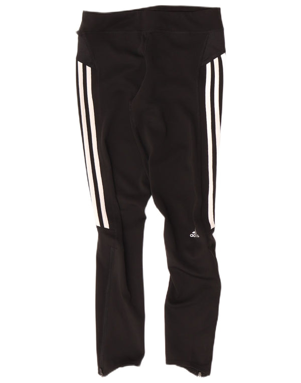 Adidas Leggings Capri para Mujer UK 8 Pequeños Deportes de poliéster a Rayas Negras