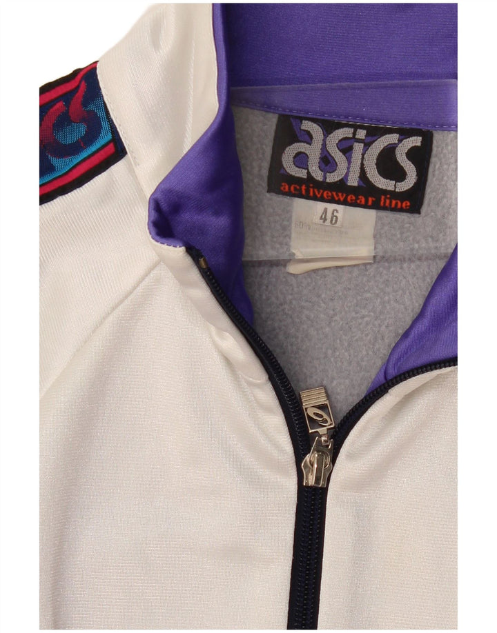 ASICS Chaqueta superior de chándal para mujer IT 46 Large Azul marino Colorblock