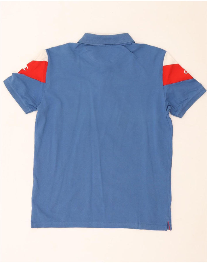 CHAMPION Polo gráfico para hombre con bloques de color azul pequeño