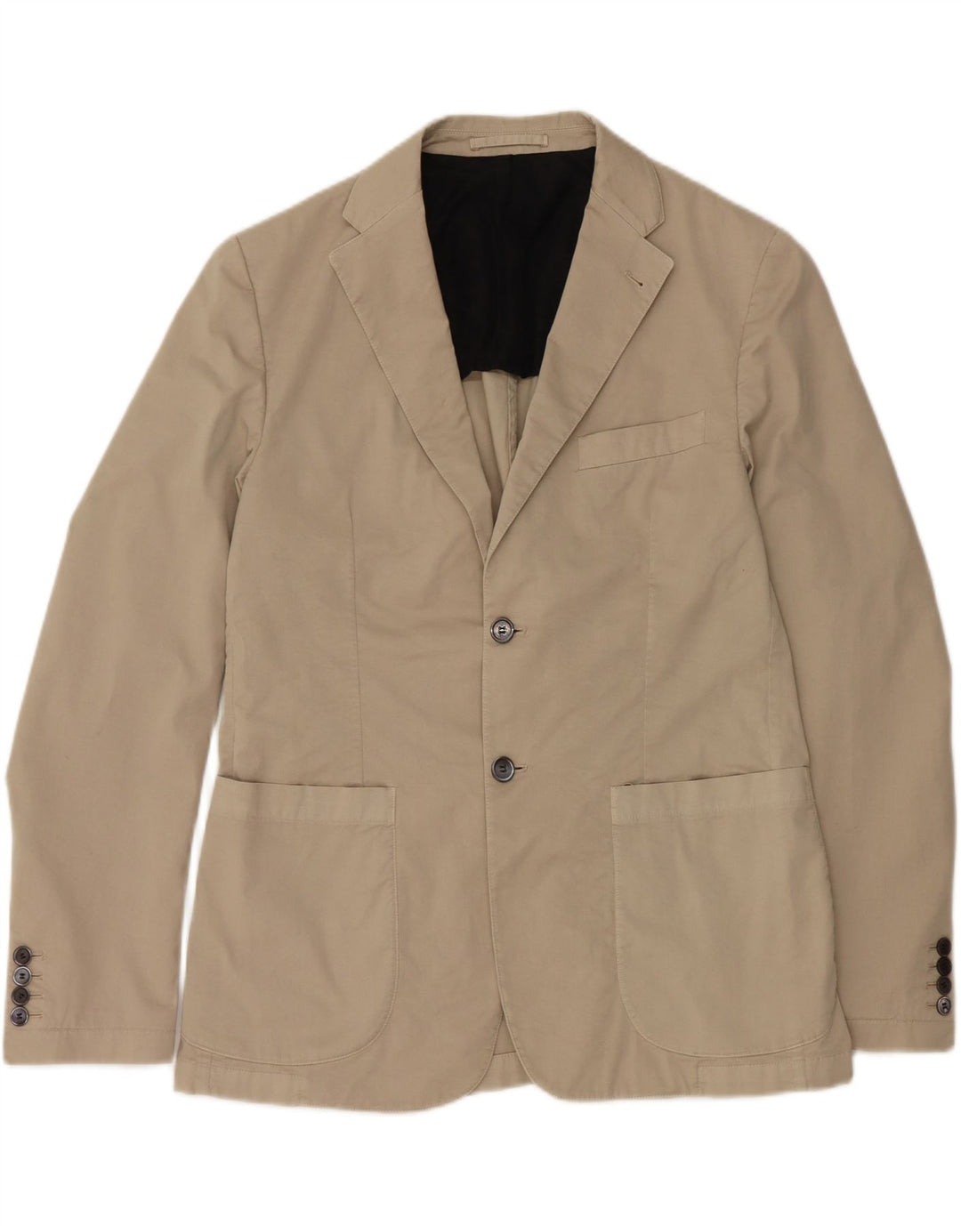 AQUASCUTUM Chaqueta tipo blazer de 2 botones para hombre UK 44 2XL Algodón beige