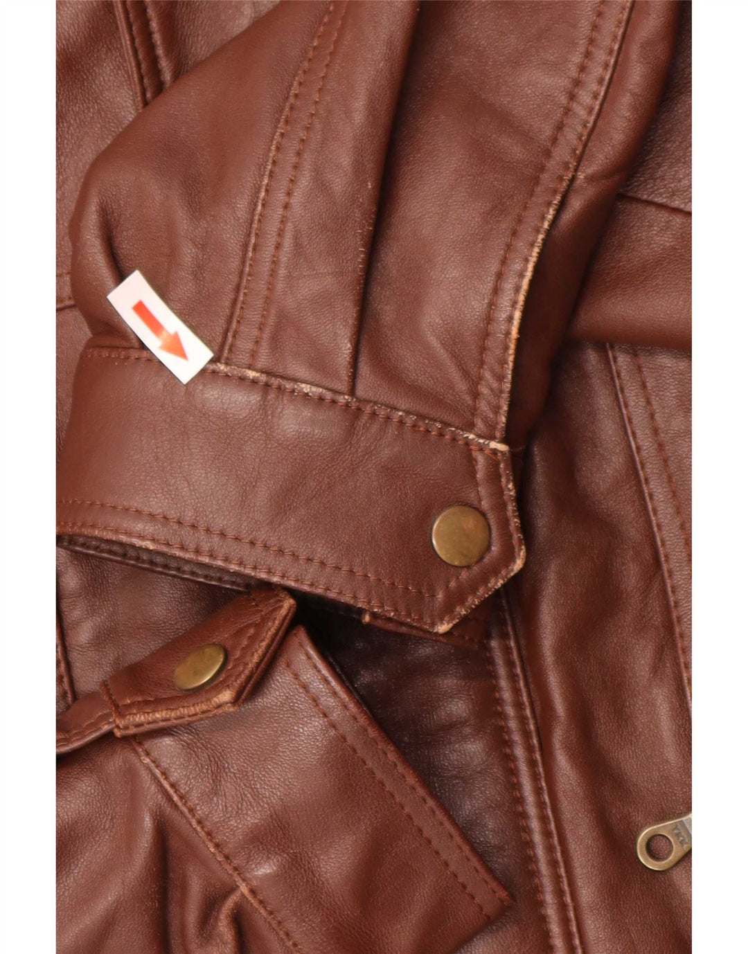 Vintage hombres chaqueta de cuero Reino Unido 40 marrón grande
