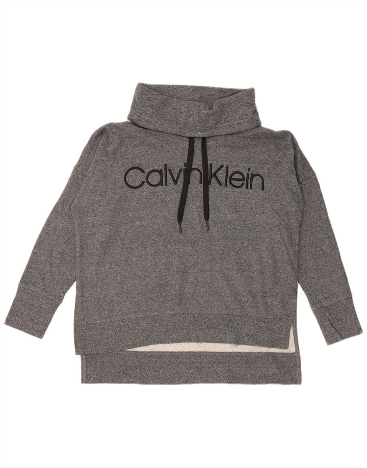 CALVIN KLEIN Sudadera con gráfico extragrande para mujer UK 44 Gris medio