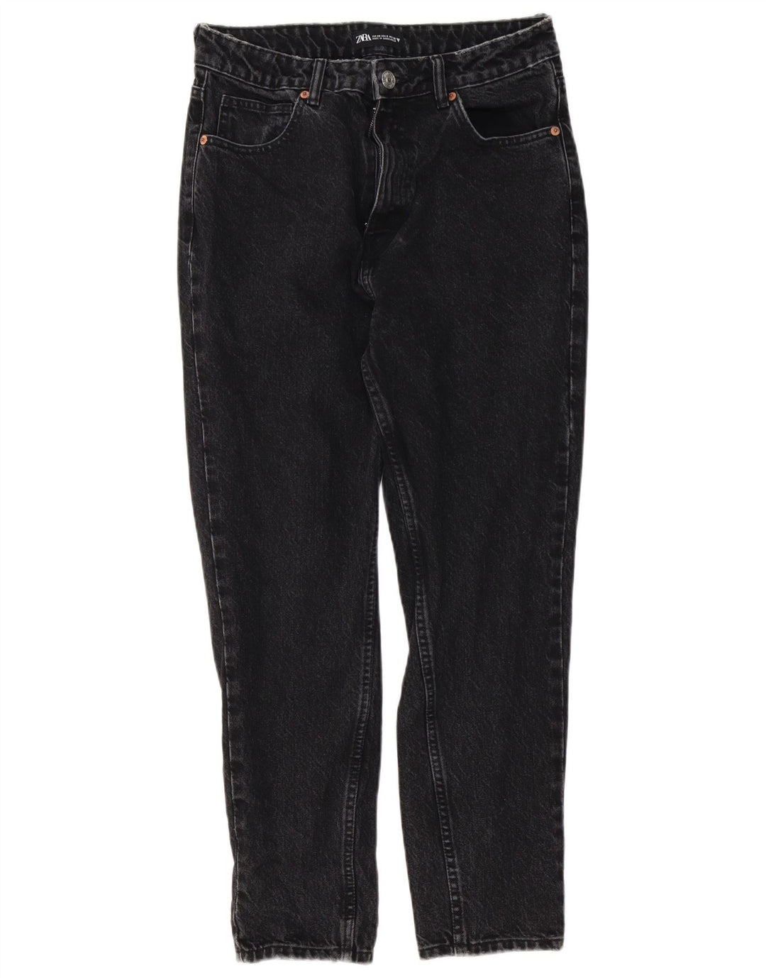 Zara Jeans Cónicos Para Mujer EU 40 Medium W30 L27 Negro