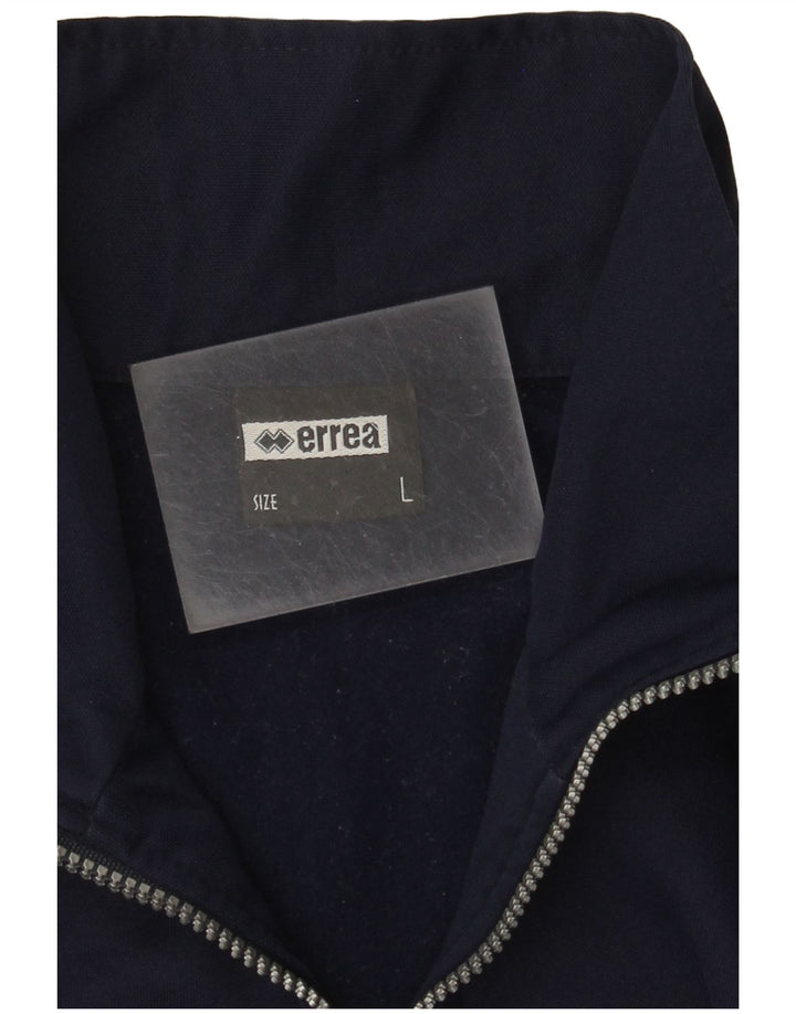 Errea Mens Zip Neck Sudadera Jumper Grande Azul Marino Poliéster