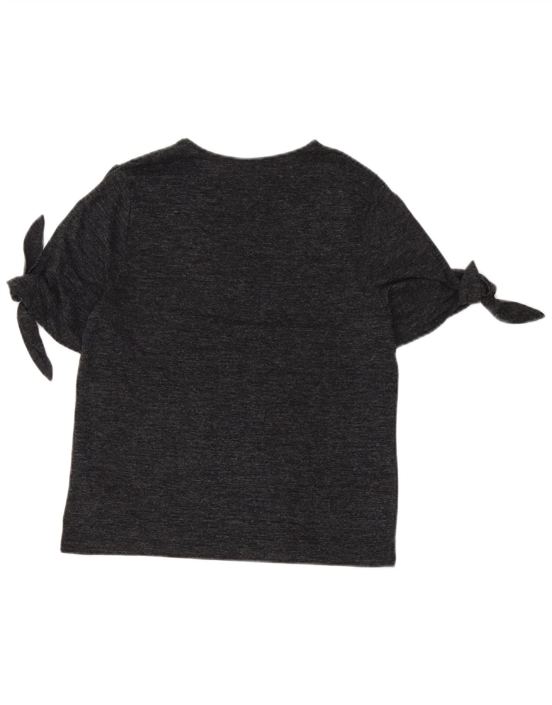 Zara Camiseta Mujer Top UK 40 Poliéster Moteado Gris Medio
