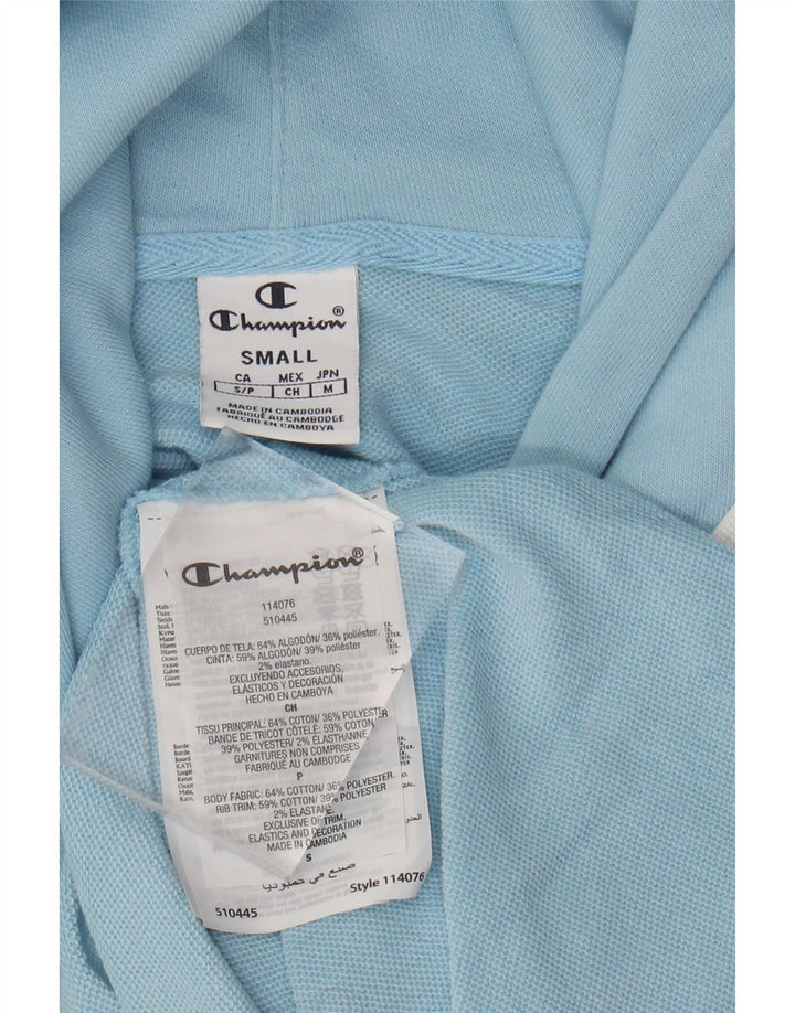 CHAMPION Jersey con capucha y gráfico extragrande para mujer UK 10 Small Blue
