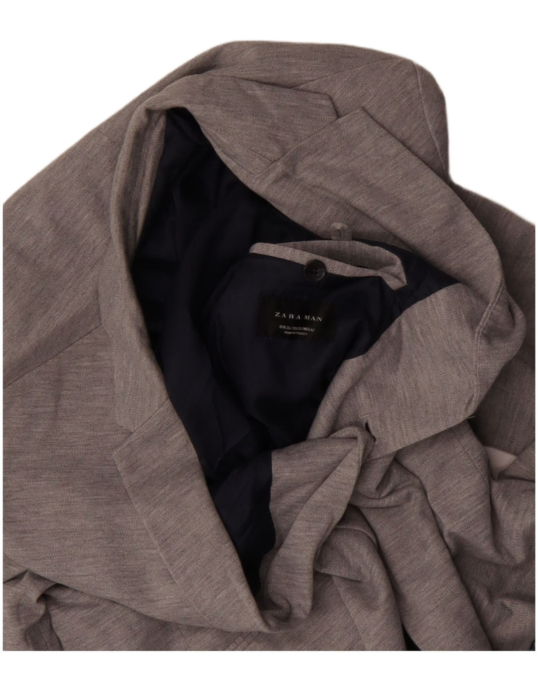 Zara Chaqueta Blazer De 2 Botones Para Hombre UK 42 XL Poliéster Gris