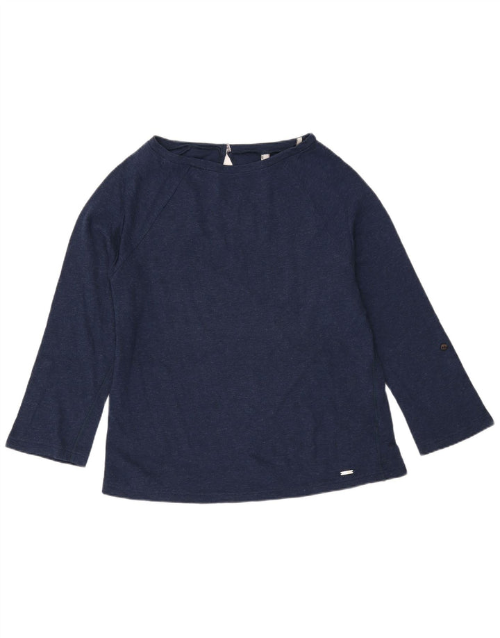 WOOLRICH Camiseta de manga larga para mujer UK 46 Grande Azul marino