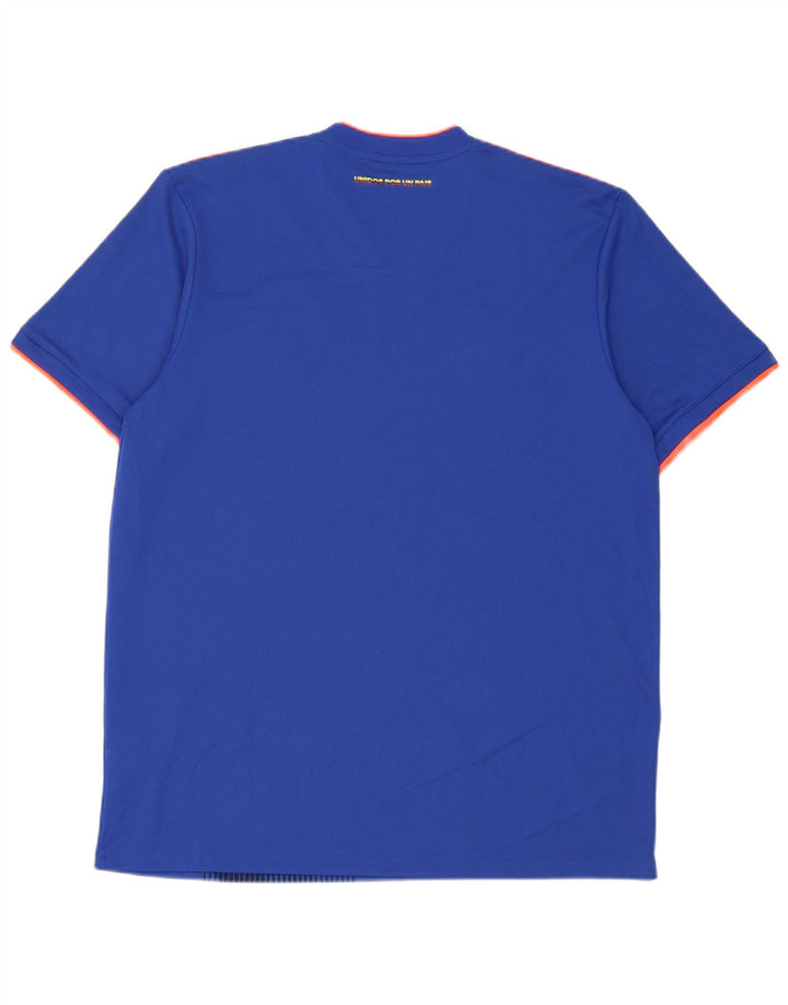 Adidas Mens Climalite Graphic Camiseta Top Grande Azul Geométrico Poliéster