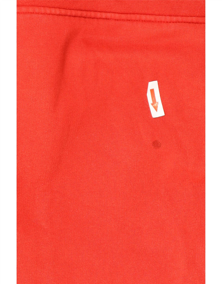 Adidas - Sudadera con capucha y cremallera para hombre, tamaño pequeño, algodón rojo