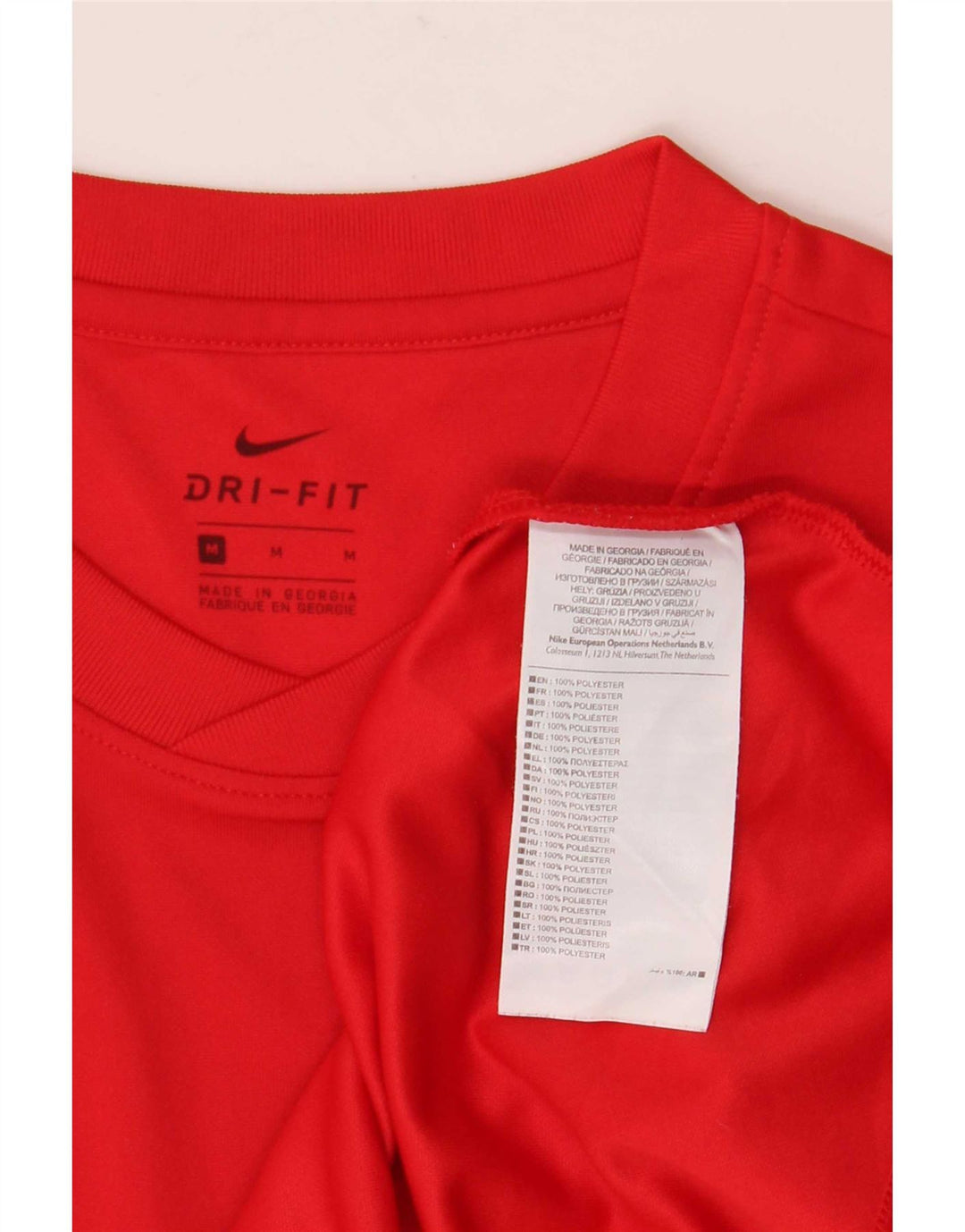 Camiseta Nike Dri Fit para hombre Top poliéster rojo mediano