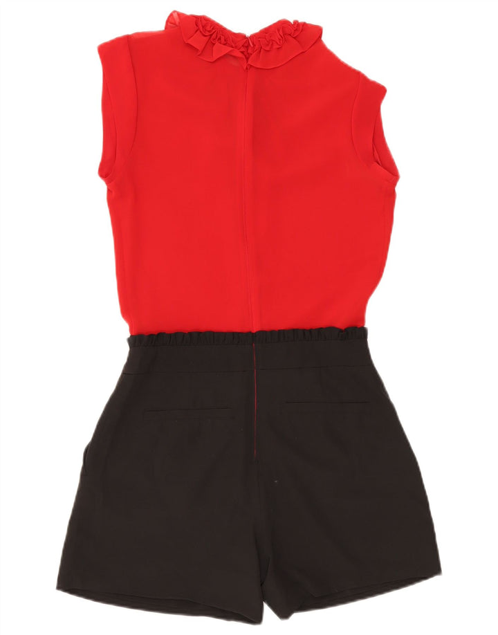 Mono corto con volantes en la parte delantera para mujer de Ted Baker Talla 0 2XS Poliéster con bloques de color rojo