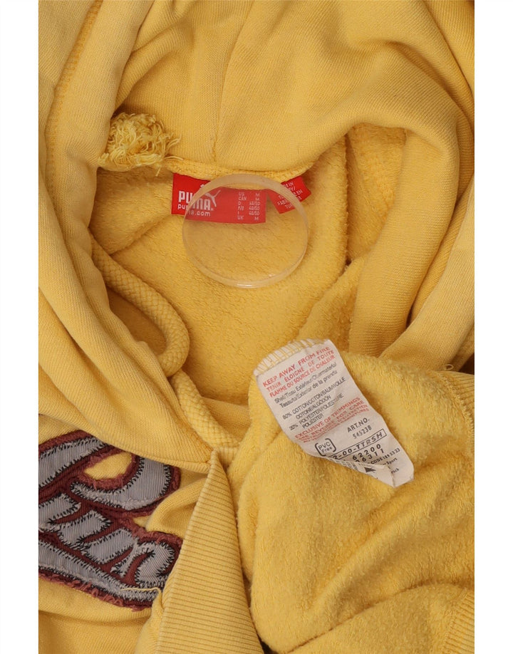Puma Hombre Sudadera Con Capucha Gráfica Jersey De Algodón Amarillo Medio