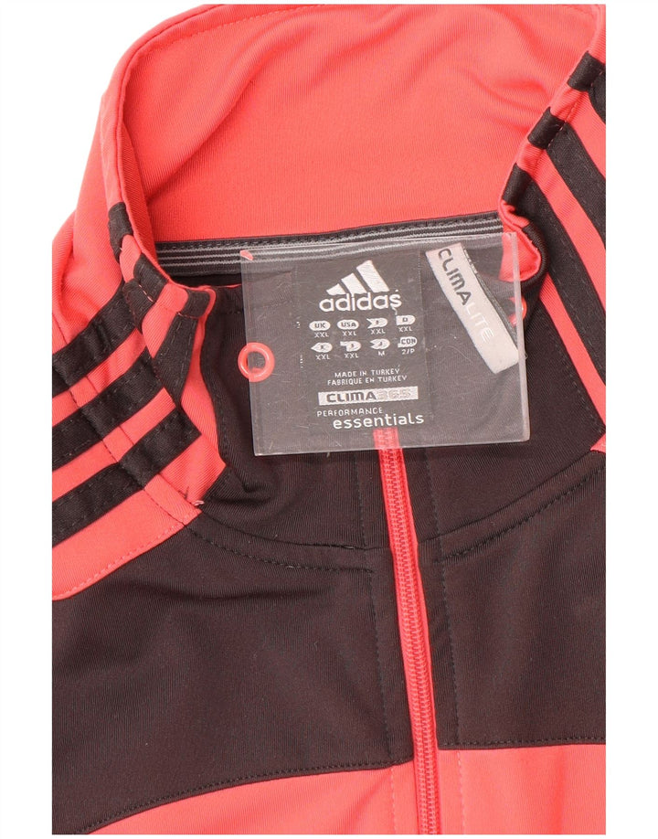 ADIDAS Chaqueta de chándal Clima 365 para mujer UK 20 2XL Bloque de color rosa
