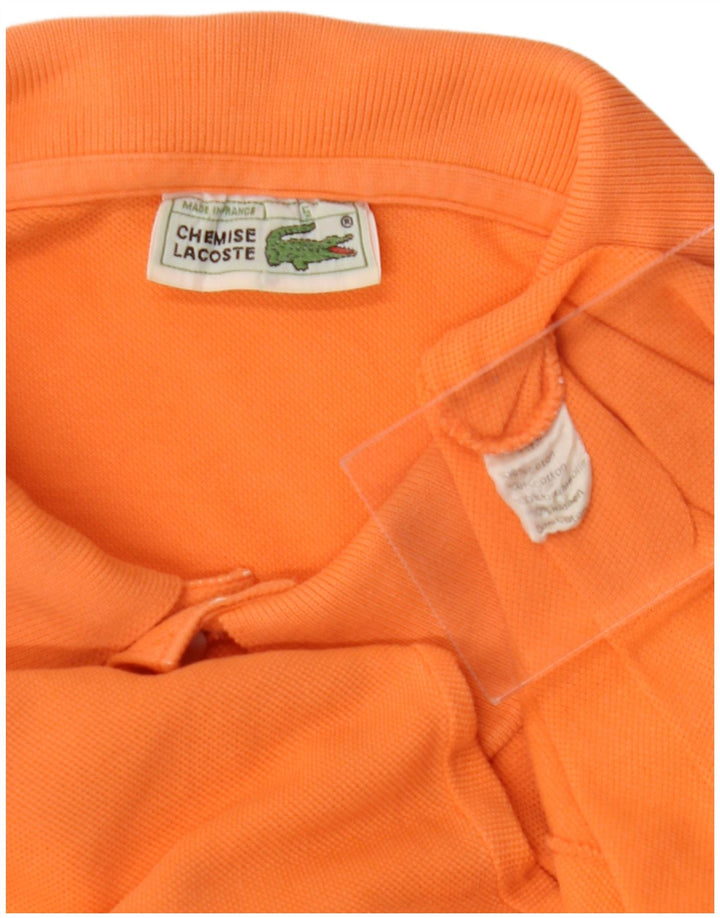 LACOSTE Polo para hombre talla 5 grande algodón naranja