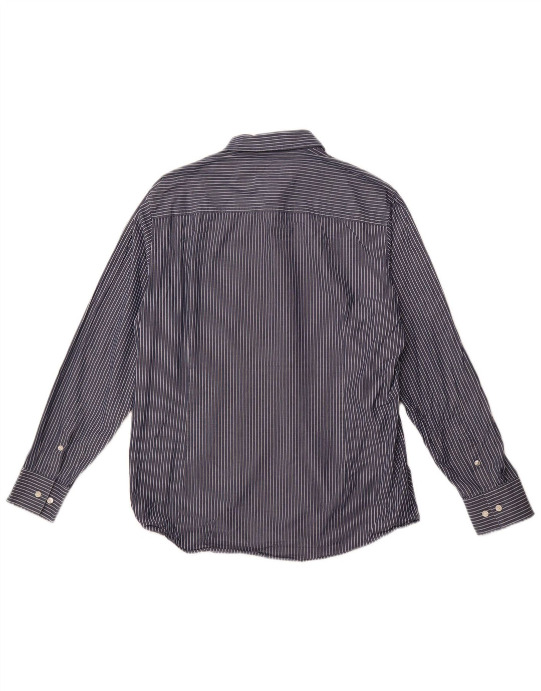 CALVIN KLEIN Camisa slim fit para hombre Talla 43 Grande Azul marino Raya diplomática