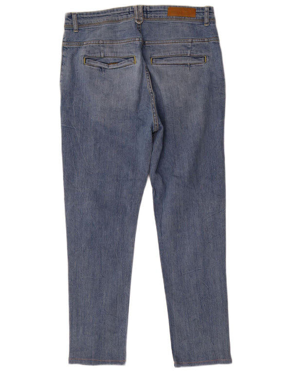 Zara Jeans recortados desgastados para hombre EU 42 Large W32 L26 Algodón azul