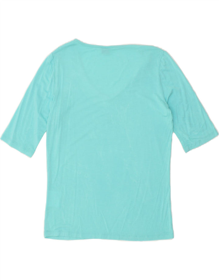 ROCCOBAROCCO Womens Graphic T-Shirt Top IT 46 Large Blue Vintage Roccobarocco and Second-Hand Roccobarocco from Messina Hembry 