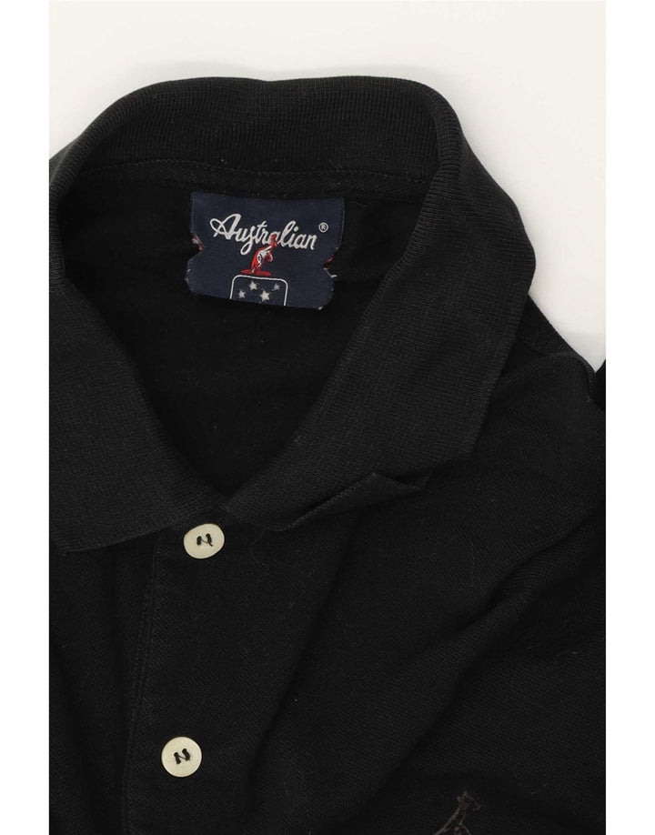 AUSTRALIAN L'ALPINA Polo para hombre IT 50 Mediano Negro