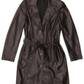 Madeleine Abrigo de cuero para mujer UK 10 Small Black Leather