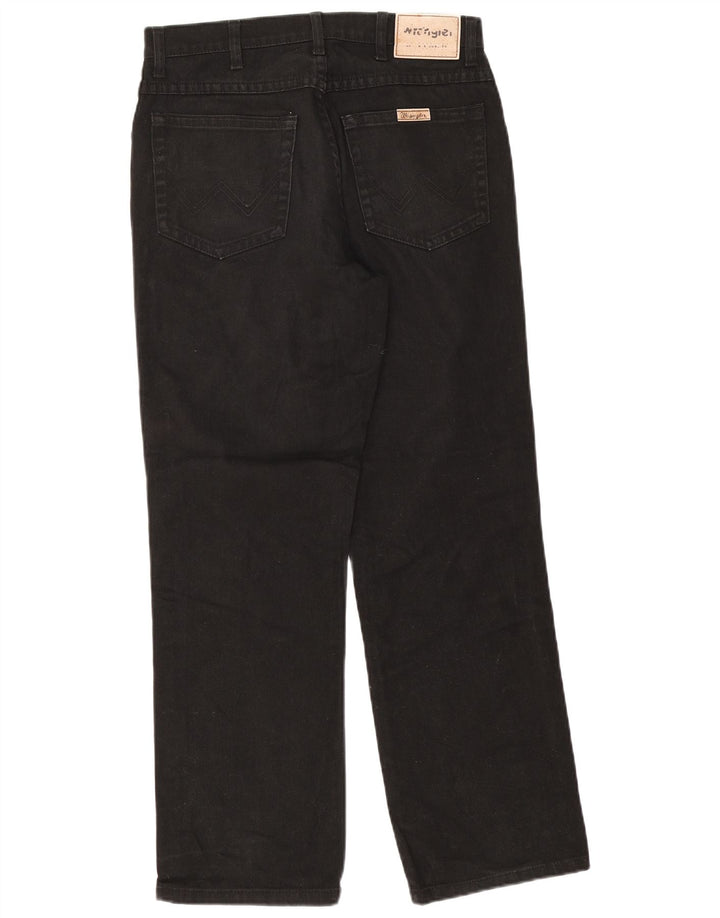 Wrangler Vaqueros rectos de corte regular para hombre W32 L30 Algodón negro