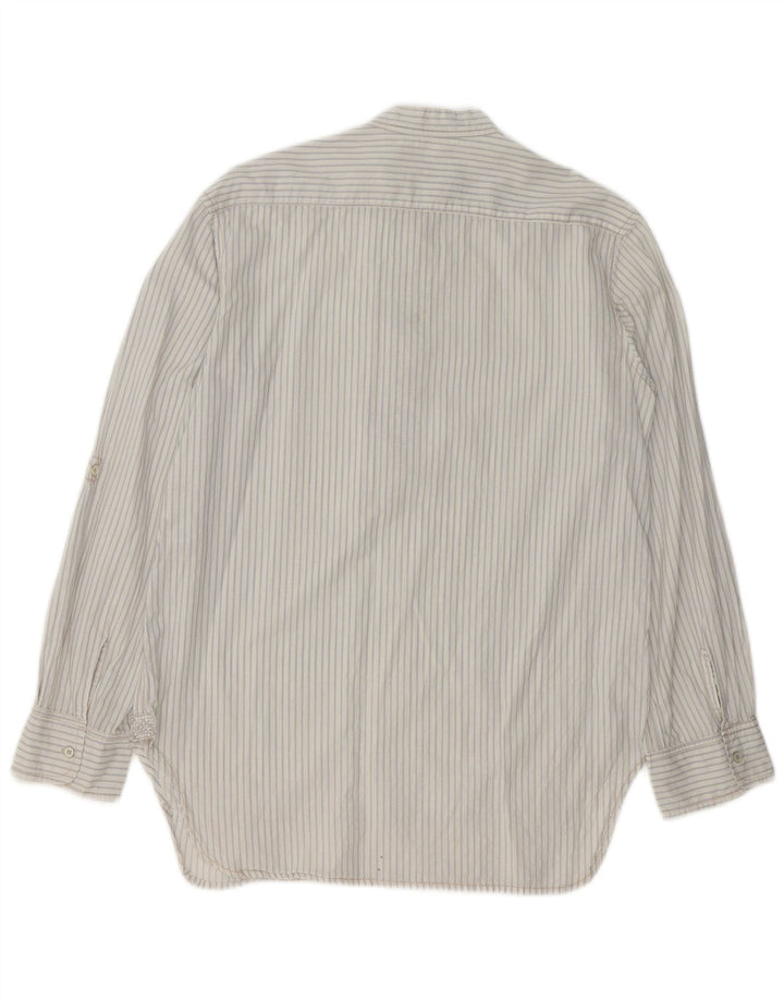 Zara Mujer Jersey Camisa UK 40 XL Algodón A Rayas Blanco
