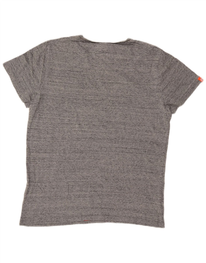 Superdry Camiseta gráfica para hombre Top 2XL Algodón moteado gris
