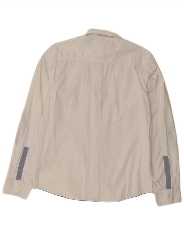 Guess Camisa Mujer UK 46 Grande Algodón Blanco