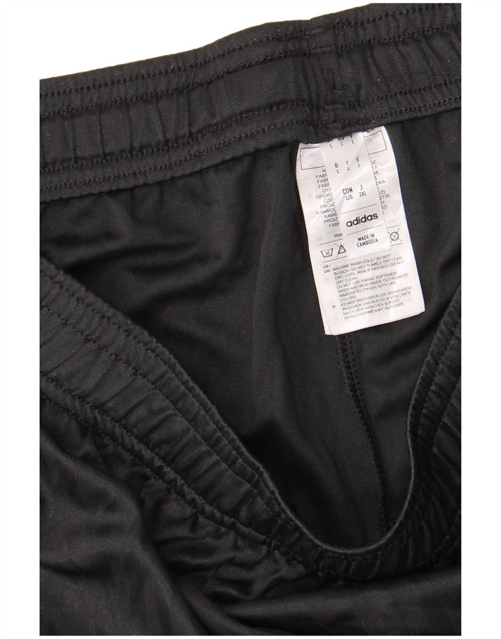 Adidas - Pantalones cortos deportivos para hombre, talla grande, poliéster negro