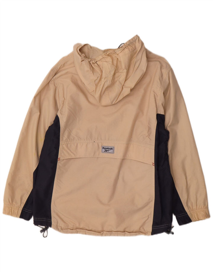 Reebok Chaqueta impermeable con capucha para mujer, talla 40, color beige medio