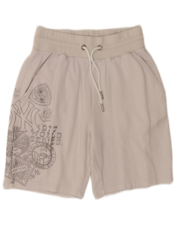 Majestic Pantalones cortos deportivos con gráficos de los New York Yankees para hombre XS Algodón blanco